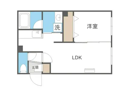 ASTER S14(1LDK/4階)の間取り写真