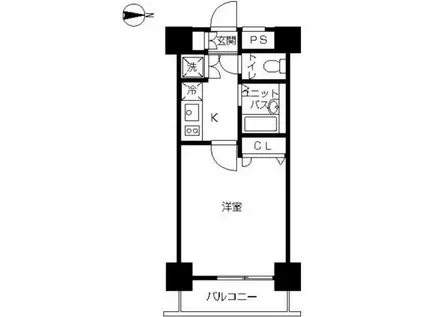 スカイコート神田第5(1K/7階)の間取り写真