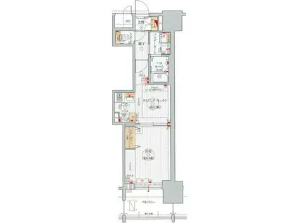 エステムプラザ名古屋駅前プライムタワー(1DK/4階)の間取り写真