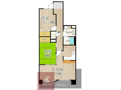 パードレ関目(2LDK/8階)の間取り写真