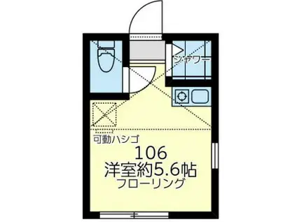 ユナイト保土ヶ谷マプーチェの杜(ワンルーム/1階)の間取り写真