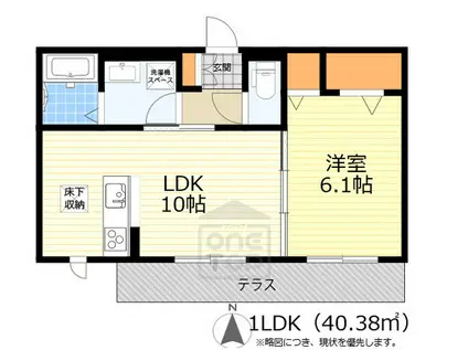シャーメゾンKOTOBUKI(1LDK/1階)の間取り写真