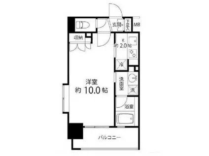 リリエンベルグ目白壱番館(1K/6階)の間取り写真