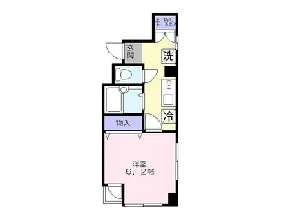 プレジュールメゾンV(1K/4階)の間取り写真