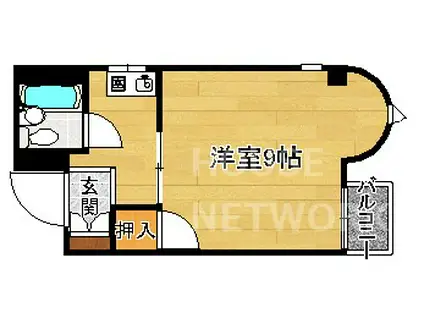 ロータスクラタ(1K/5階)の間取り写真