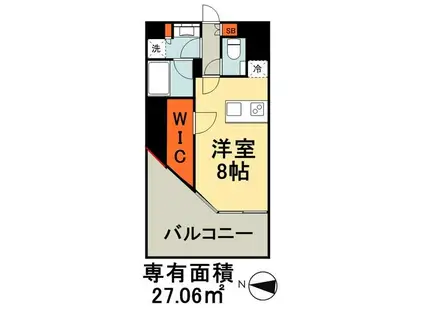 ザ・パークハビオ根岸三丁目(ワンルーム/5階)の間取り写真