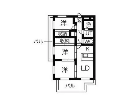 チェレステSUZUKA(3LDK/2階)の間取り写真