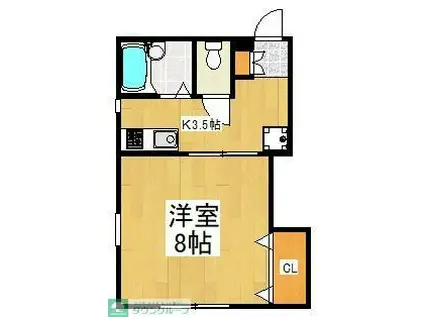APARTMENT RISE(1K/1階)の間取り写真