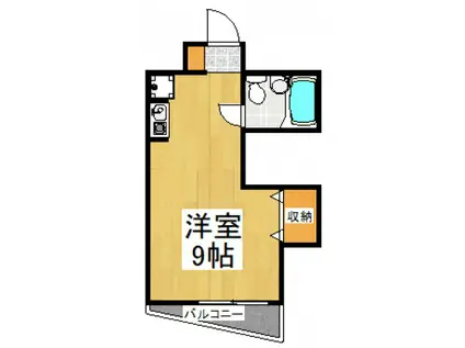 レヂオンス久米川パートIII(ワンルーム/1階)の間取り写真