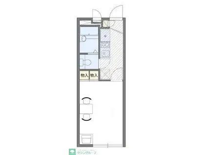 レオパレスハピネス(1K/2階)の間取り写真