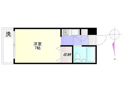 ロイヤルカイザー(ワンルーム/3階)の間取り写真