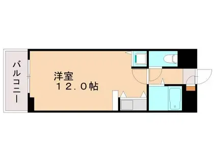 グロリアス博多(ワンルーム/6階)の間取り写真