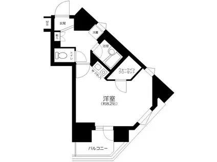 ジェイパーク青葉台弐番館(ワンルーム/3階)の間取り写真