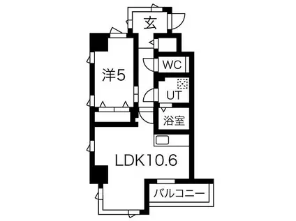 フォートイースト筒井(1LDK/2階)の間取り写真