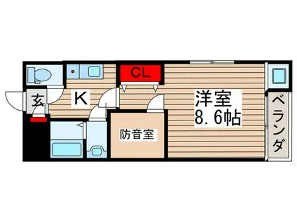 SKビル拾伍番館(1K/3階)の間取り写真