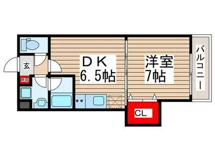 ARSおおたかの森(1DK/1階)の間取り写真
