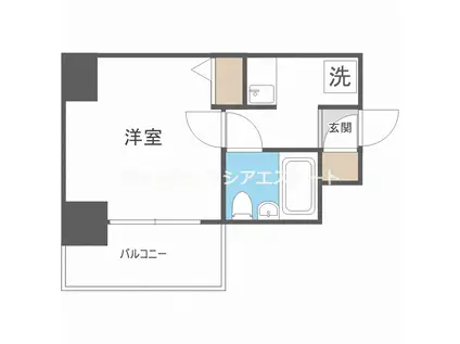 エスリード野田(1K/4階)の間取り写真