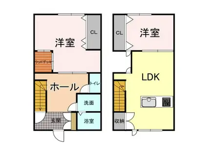 E COPATHIO(2LDK/1階)の間取り写真