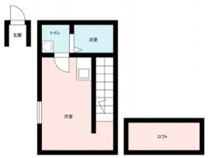 鷺宮PEACE CUBE Ⅰ(ワンルーム/2階)の間取り写真