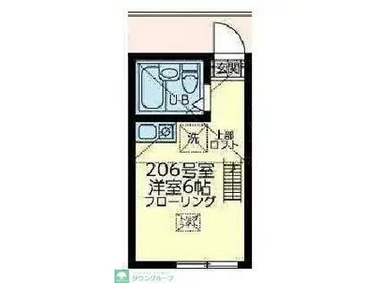 ユナイト白楽シルヴィバレンタイン(ワンルーム/2階)の間取り写真