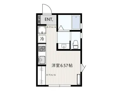 マウマウ エム(ワンルーム/2階)の間取り写真