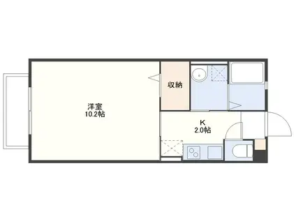 アネックス(1K/2階)の間取り写真
