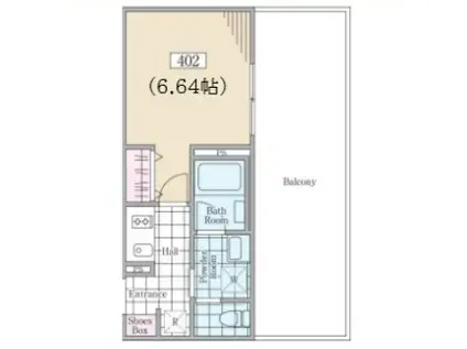 REVE RESIDENCE学芸大学III レーヴ レジデンス学芸大学(1K/4階)の間取り写真