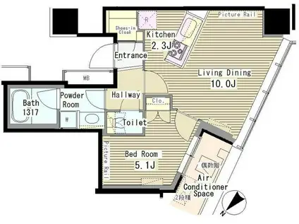 MY TOWER RESIDENCE マイタワーレジデンス(1LDK/14階)の間取り写真