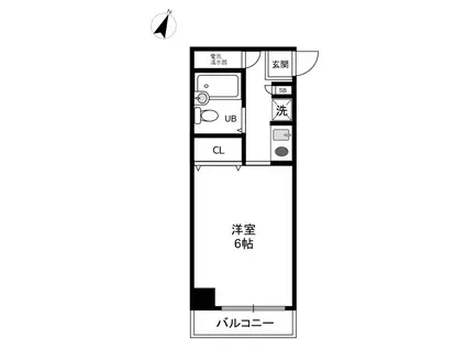 レジア新神戸(1K/3階)の間取り写真