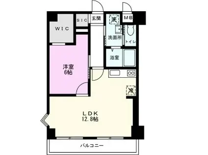 ウィンブルーム南与野(1LDK/3階)の間取り写真
