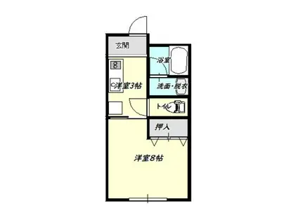 コーポエスジー(1K/2階)の間取り写真