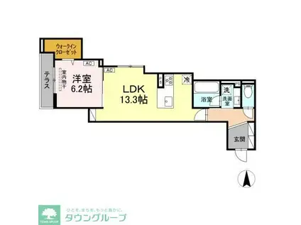 セレスティア中野上高田(1LDK/1階)の間取り写真