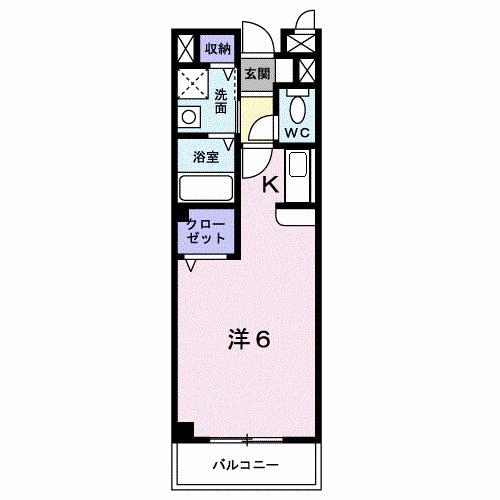 サンロワール(ワンルーム/2階)の間取り写真