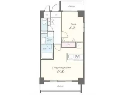 VOYAGE(1LDK/2階)の間取り写真