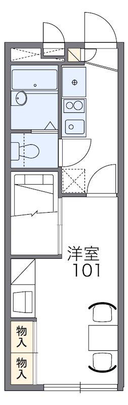 レオパレスMACHIYA(1K/2階)の間取り写真