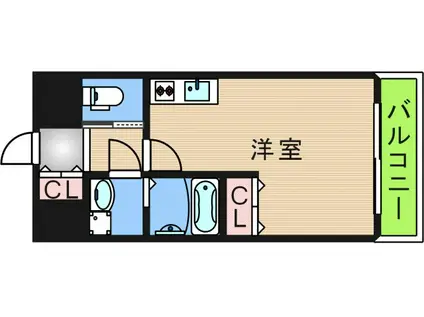 プラディーパ花園(ワンルーム/7階)の間取り写真