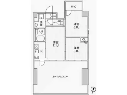 ALLIVIS東十条(3K/9階)の間取り写真