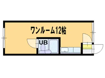 清田サンハイツ(ワンルーム/1階)の間取り写真