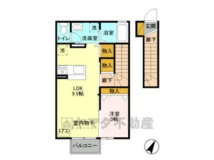 レモングラス釜井 1(1LDK/2階)の間取り写真