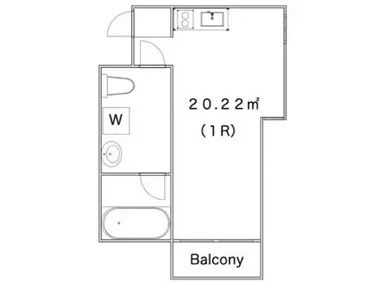 FRANCESCA代田橋(ワンルーム/3階)の間取り写真