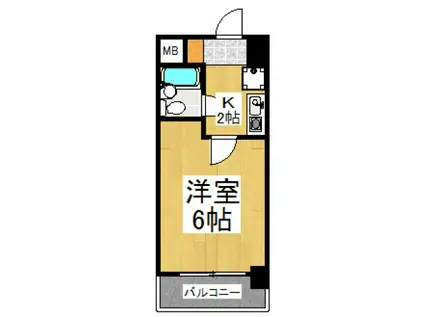 RENAXIA東所沢(1K/4階)の間取り写真