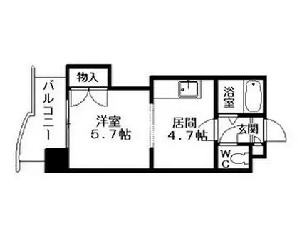 EXCELLII(1DK/10階)の間取り写真