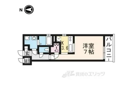 THEGARNETSUITERESIDE(ワンルーム/2階)の間取り写真