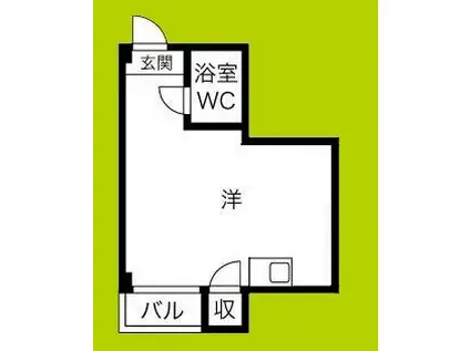 エホール東田辺(ワンルーム/4階)の間取り写真