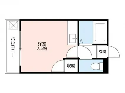 ビラコーポ和白(ワンルーム/3階)の間取り写真