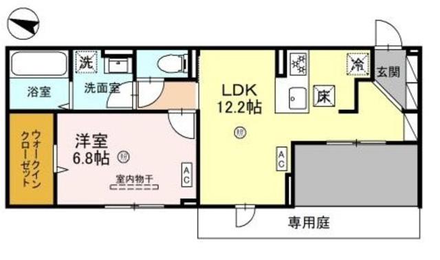 MAISON DE RICHESSE(1LDK/1階)の間取り写真