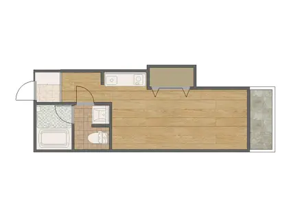 HX中落合(ワンルーム/1階)の間取り写真