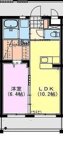 STILL上東(1LDK/1階)の間取り写真