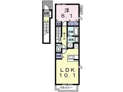 マジェスタ(1LDK/2階)の間取り写真