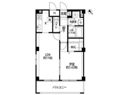 プルミエールOZAKU(1LDK/3階)の間取り写真